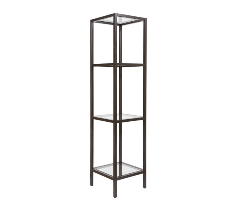 67" Tiered Bronze Tower Display Case