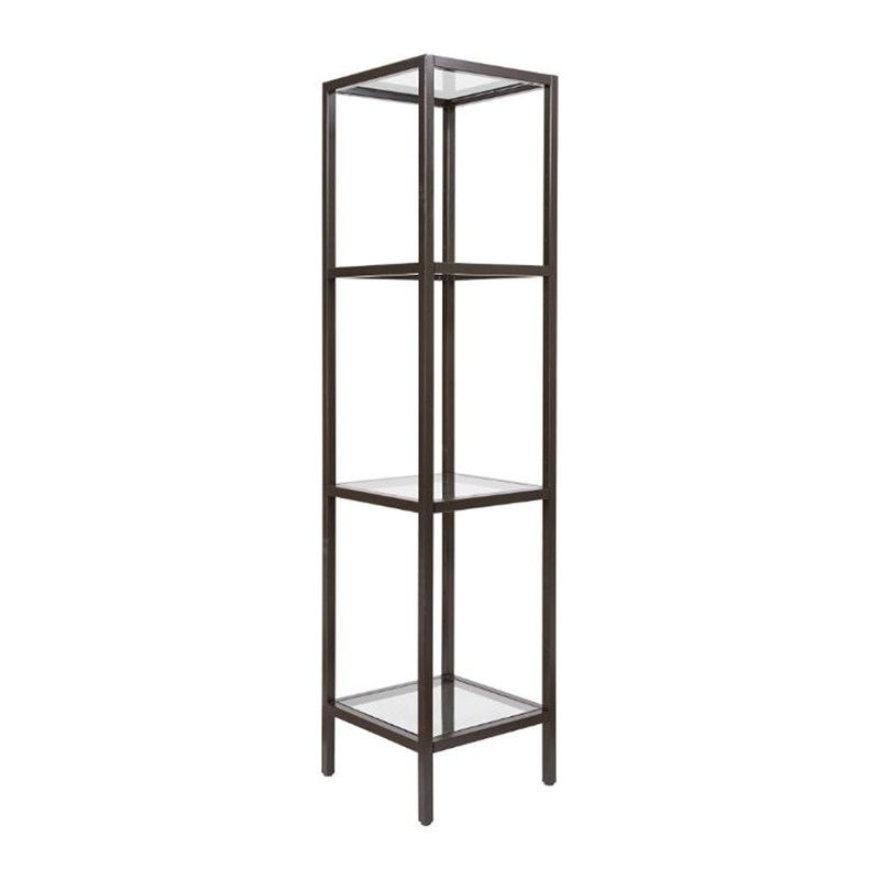 67" Tiered Bronze Tower Display Case