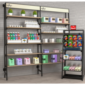 Aspect Small Double Sided Floor Merchandiser - Matte Black - Image 2
