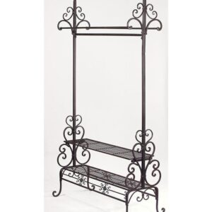 GARMENT FLOOR RACK - DARK BROWN