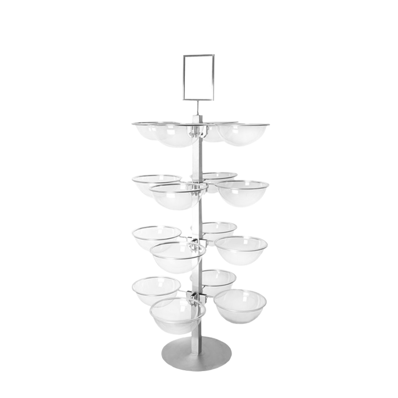 4-Tier Multu-Purpose 16 Bowls Acrylic Fixture w/ Sign Hodera