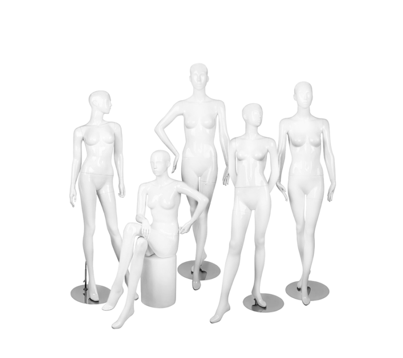 Glossy Whtie Female Mannequin - Bella Set