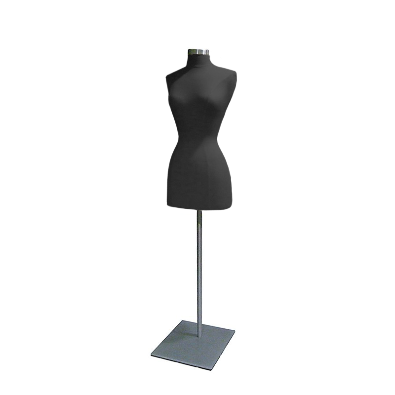 Black Headless Female Body Form With Metal Base