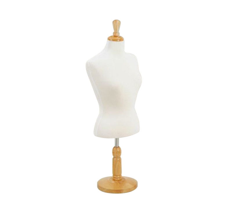 Female Jersey Coverd Half Body Form w/ Wood Stand