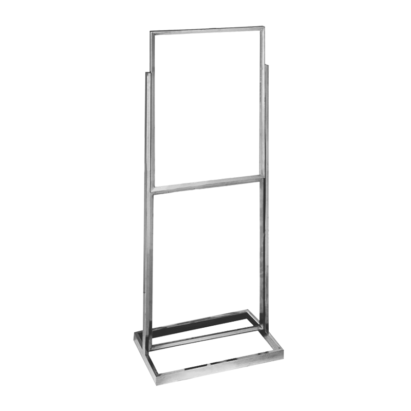 DOUBLE BULLETIN SIGN HOLDER - CHROME