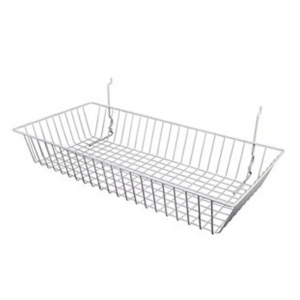 24"L x 12"W x 4"H All Purpose Shallow Basket - Chrome