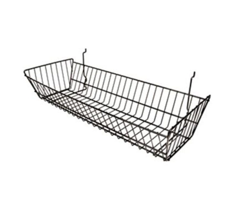 24"L x 10"W x 5"H All Purpose Sloping Basket - Black