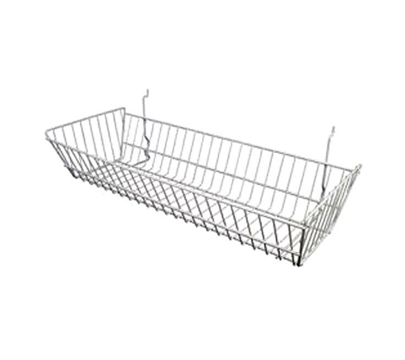 24"L x 10"W x 5"H All Purpose Sloping Basket - Chrome