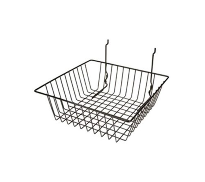 12"L x 12"W x 4"H Small Basket - Black