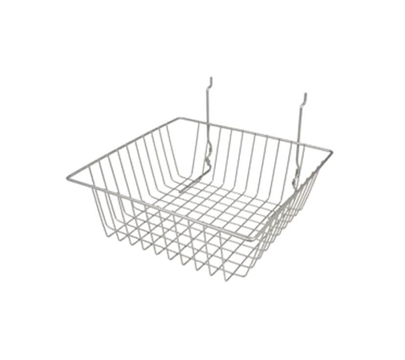 12"L x 12"W x 4"H Small Basket - Chrome