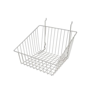 12"L x 12"W x 8"H All Purpose Sloped Front Basket - Chrome