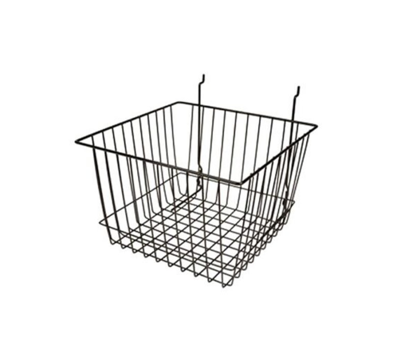 12"L x 12"W x 8"H All Purpose Deep Basket - Black