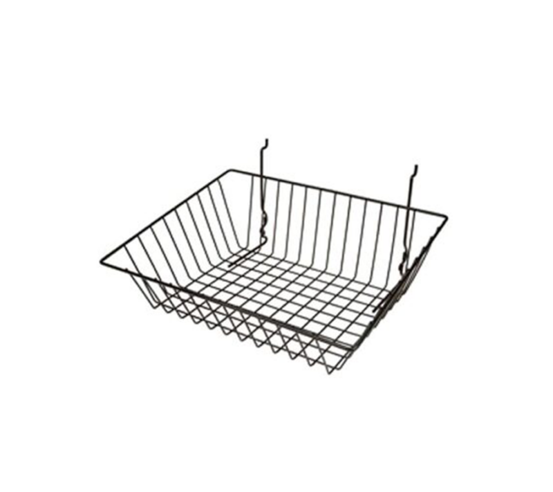 15"L x 12"W x 5"H All Purpose Sloping Basket - Black