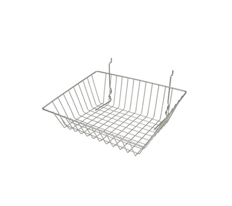 15"L x 12"W x 5"H All Purpose Sloping Basket - Chrome