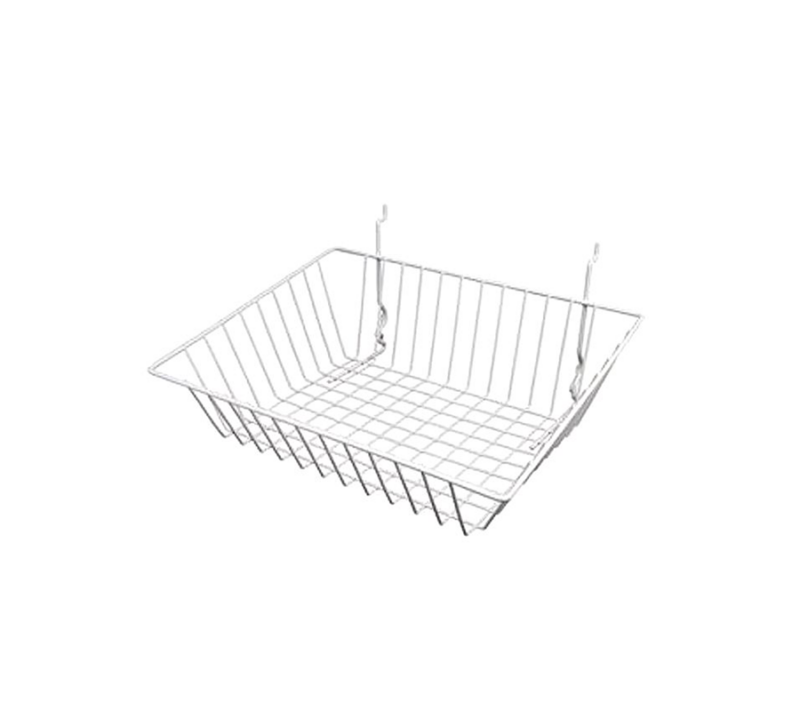 15"L x 12"W x 5"H All Purpose Sloping Basket - White