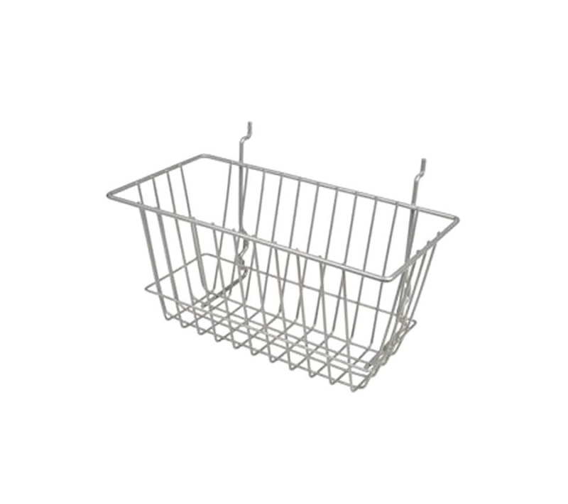 12"L x 6"W x 6"H All Purpose Narrow Basket - Chrome