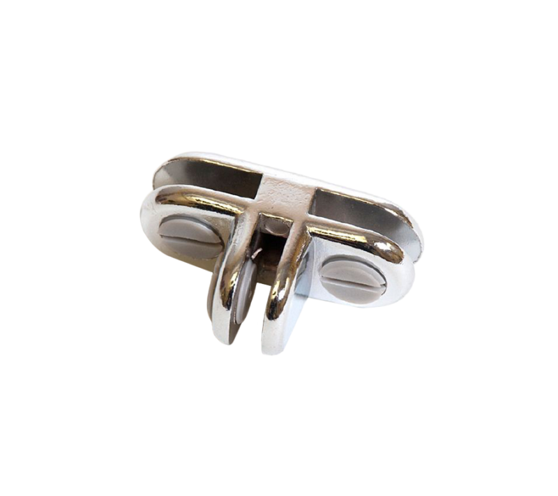 3-Way Metal Connector For Glass Display - Chrome