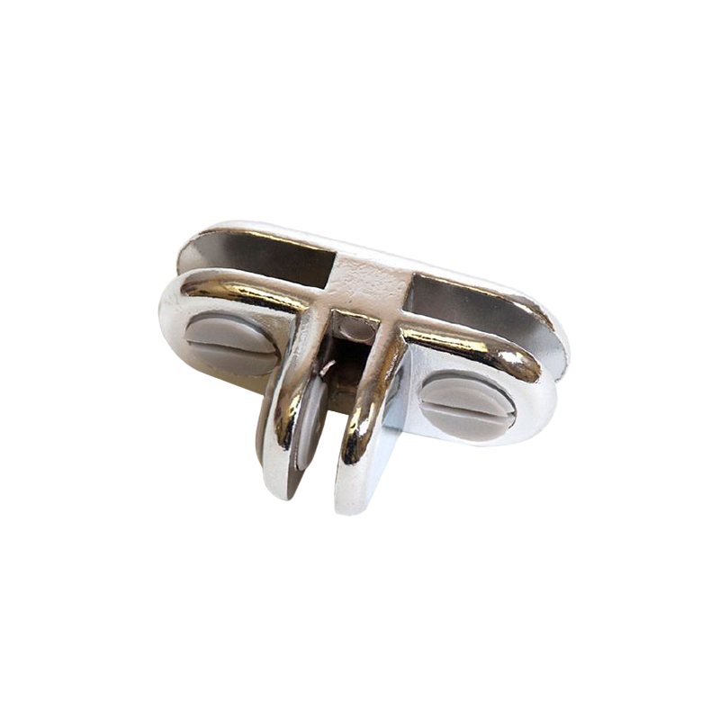 3-Way Metal Connector For Glass Display - Chrome