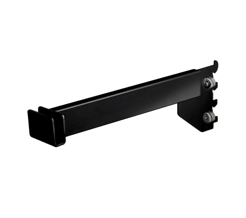 Matte Black 12" Hangrail Bracket For Rectangular Tubing