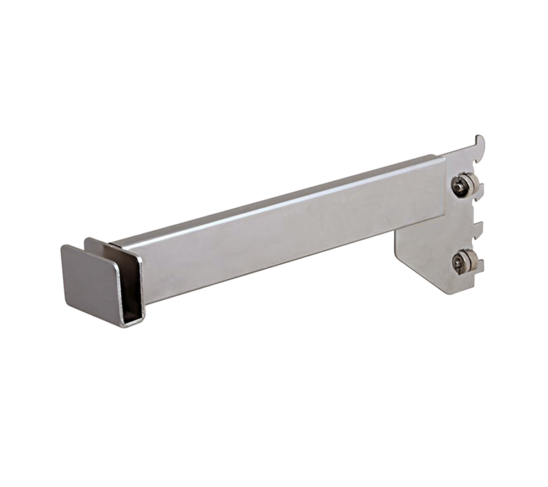Satin Chrome 12" Hangrail Bracket For Rectangular Tubing