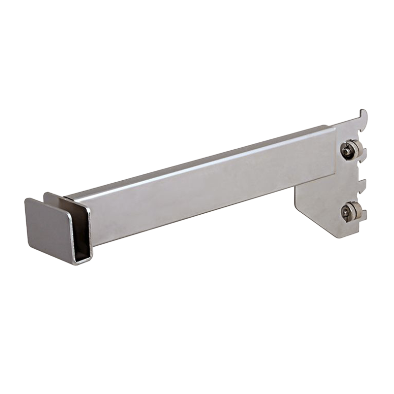Satin Chrome 12" Hangrail Bracket For Rectangular Tubing