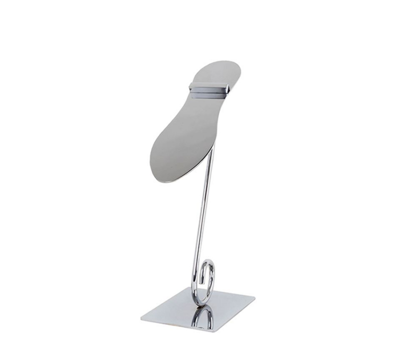 Chrome 10" Decorative Metal Shoe Display