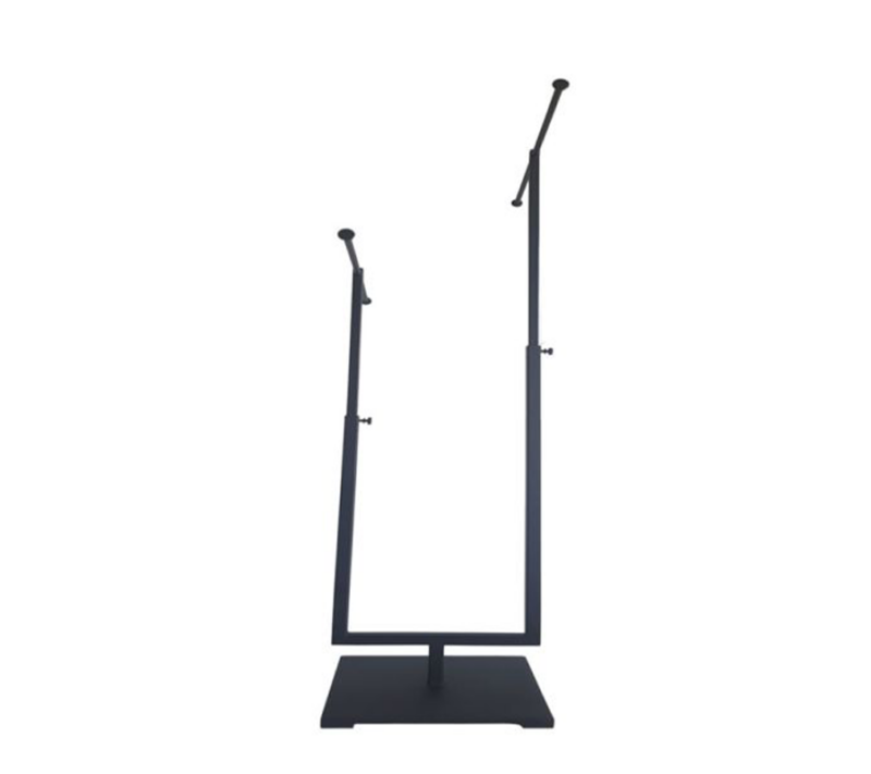 Matte Black 2-Tier Jewelry Display Side View