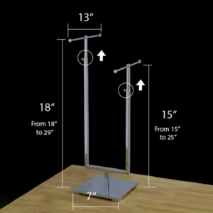 2 TIER JEWELRY DISPLAY - CHROME