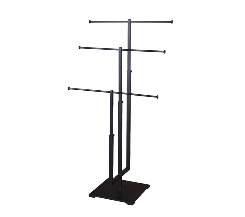 Matte Black 3-Tier T Top Jewelry Display