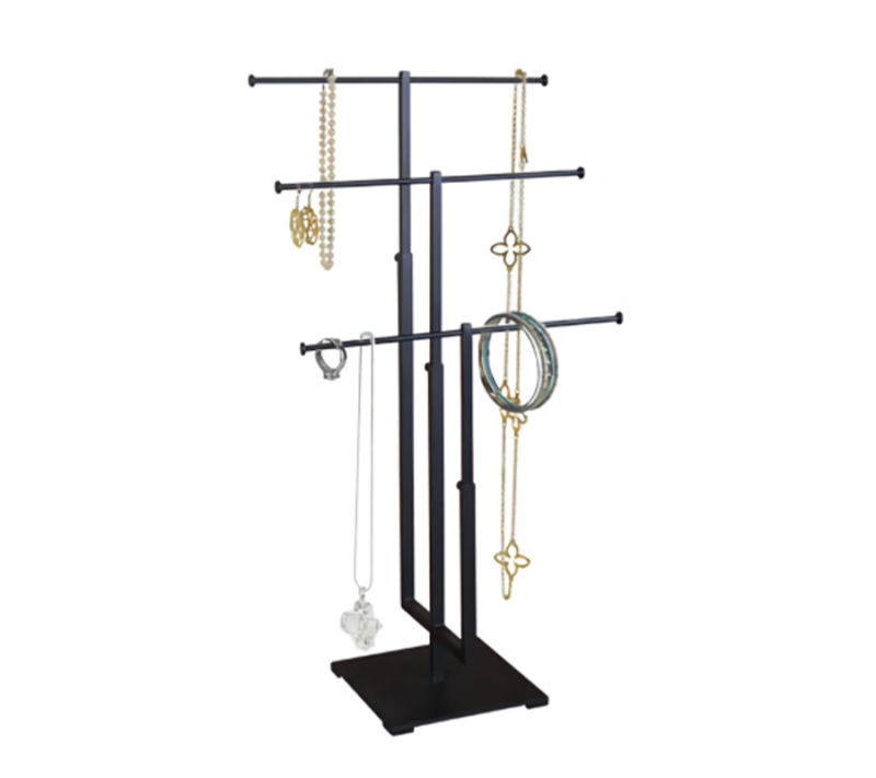 3-Tier T Top Jewelry Display - Matte Black - Image 3