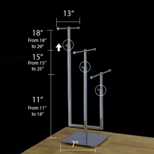 3 TIER T-TOP JEWELRY DISPLAY