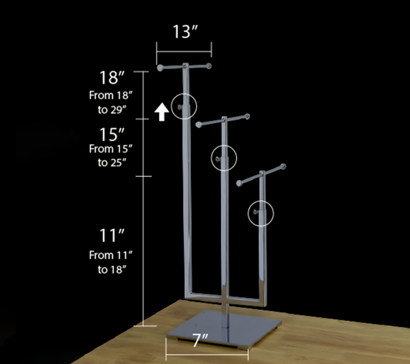 3 TIER T-TOP JEWELRY DISPLAY