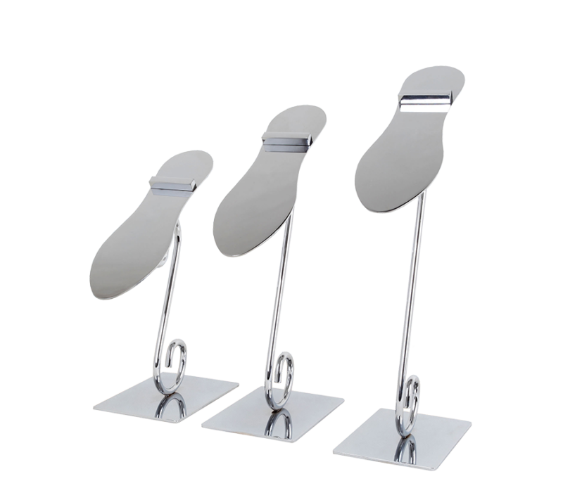Chrome 8", 10", 12" Decorative Metal Shoe Display