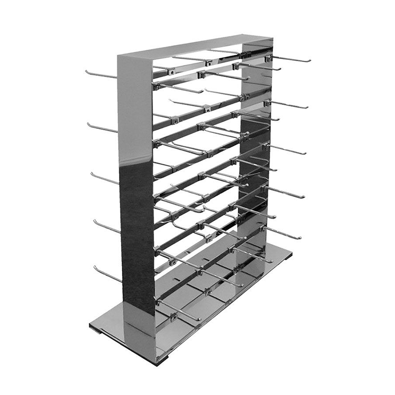 2-WAY JEWELRY TOWER DISPLAY W/40 HOOKS - CHROME