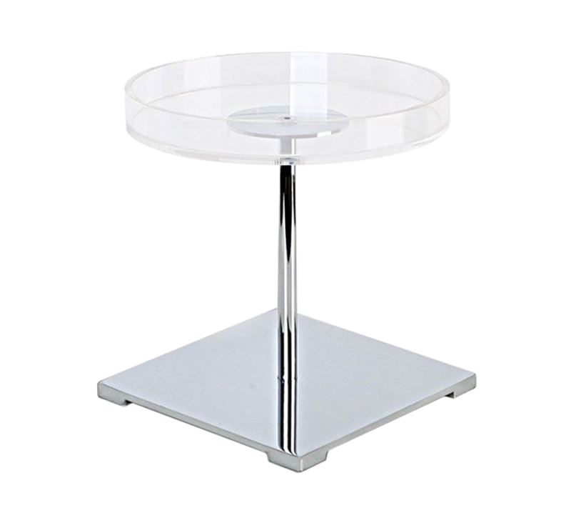 COUNTERTOP JEWELRY DISPLAY - DISC W/ CHROME BASE