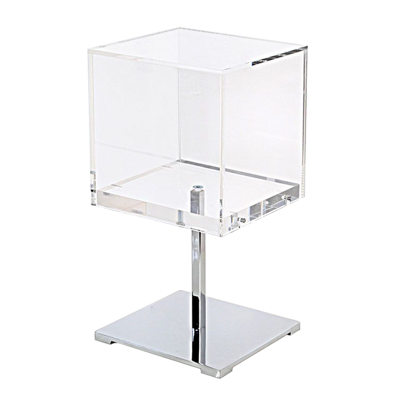 7" Square Countertop Jewelry Display w/ Chrome Base