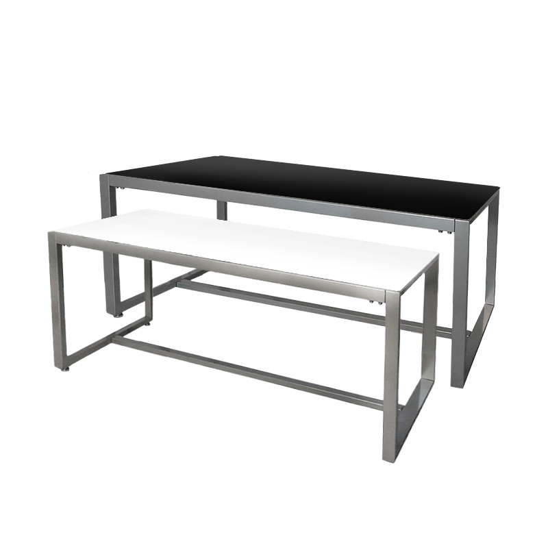 Black & White Reversible Wood Top Table Set