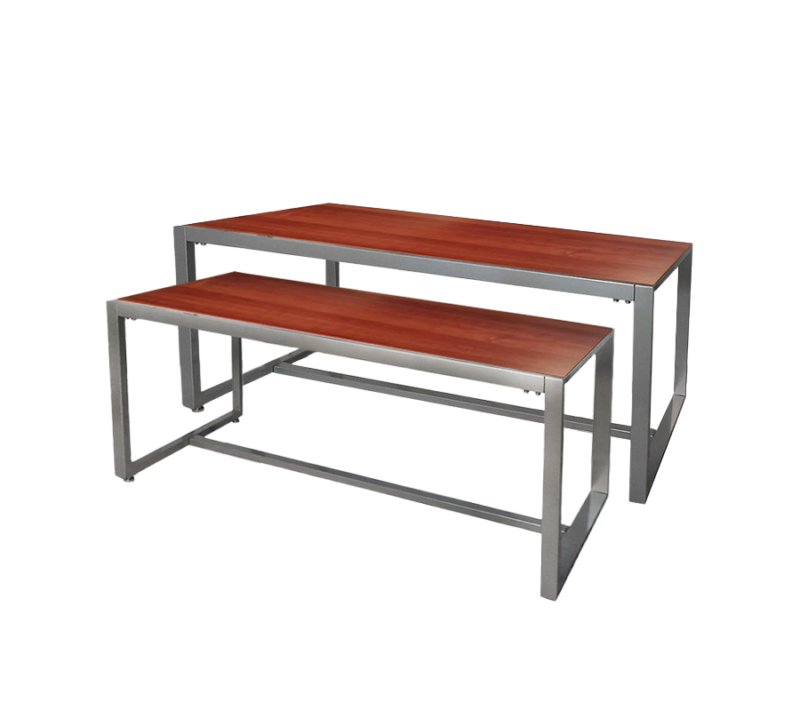 Cherry & Maple Reversible Wood Top Table Set Cherry Ver.