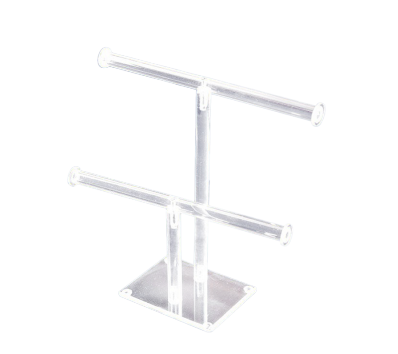 Acrylic 2-Tier Necklace And Bracelet Bar Display
