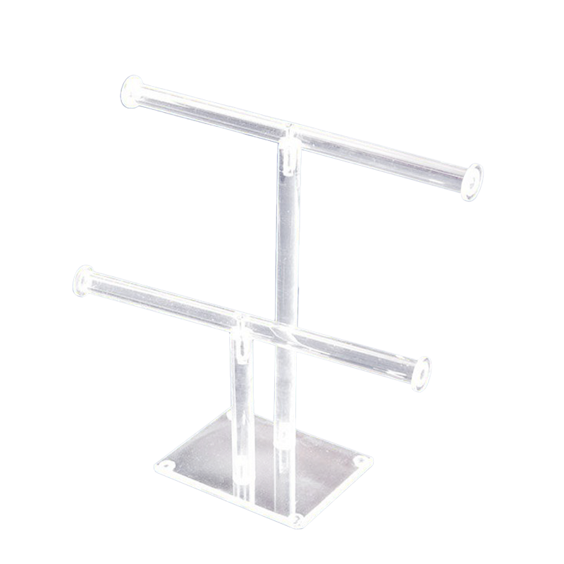 Acrylic 2-Tier Necklace And Bracelet Bar Display
