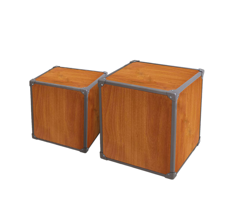 Small & Large Wood Cube Displsy Set