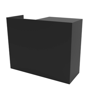 Black 4' 2-in-1 cash wrap register counter front view