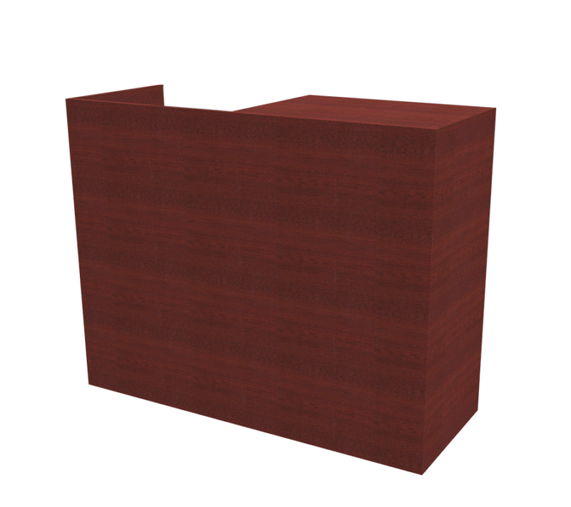 Cherry 4' 2-in-1 cash wrap register counter front view