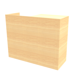 Maple 4' 2-in-1 cash wrap register counter front view