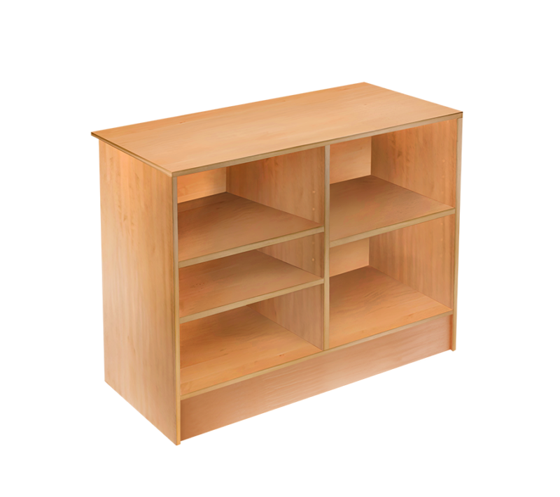 Maple 4' Cash Wrap Counter Back View