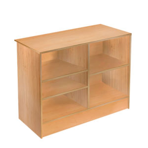 Maple 4' cash wrap counter back view