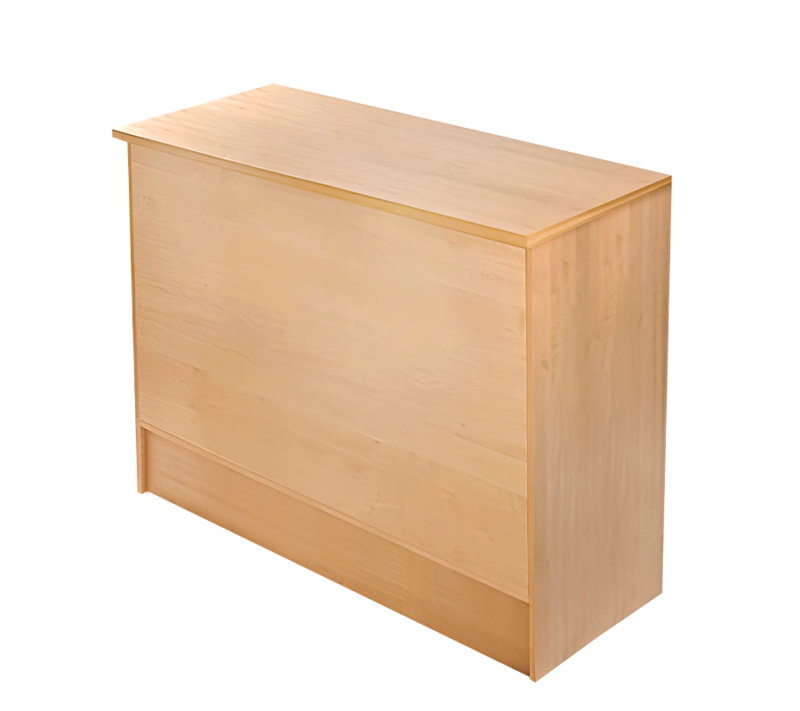 Maple 4' cash wrap counter front view
