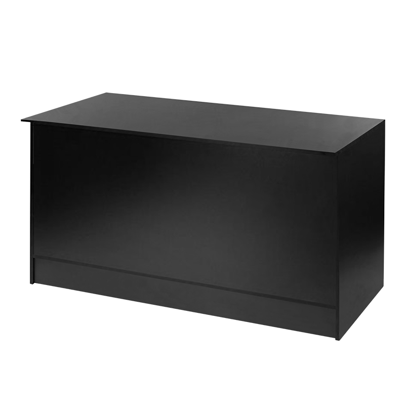 Black 6' Cash Wrap Counter Front View