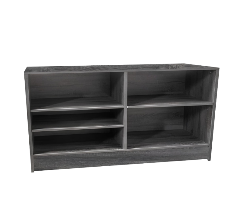 Rustic Gray 6' Cash Wrap Counter Back View