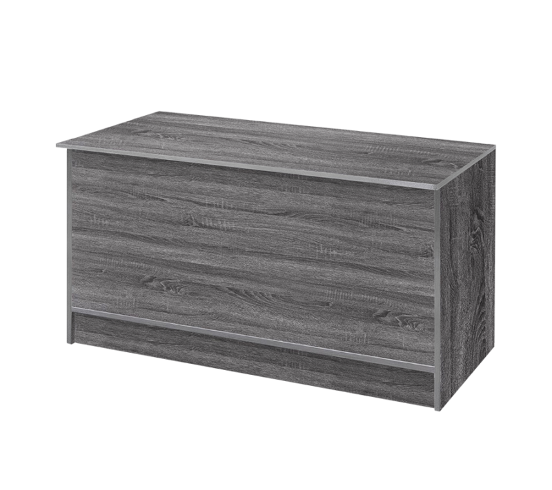 Rustic Gray 6' Cash Wrap Counter Front View
